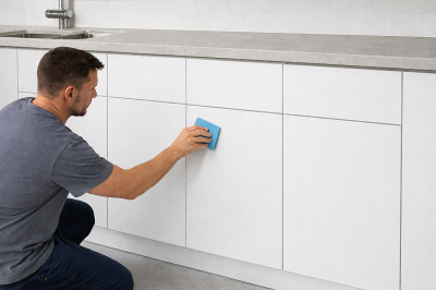 Besparen door je oude keuken te wrappen met wrapfolie