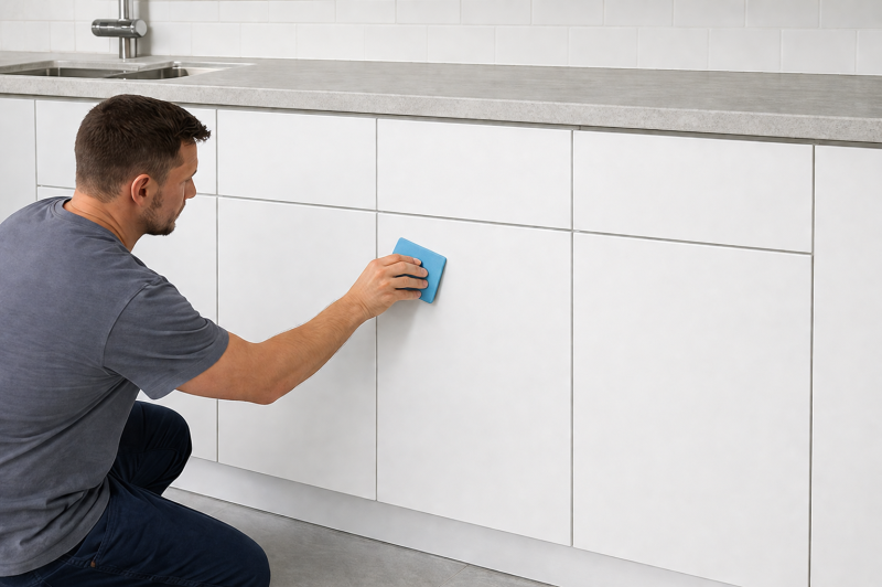 Besparen door je oude keuken te wrappen met wrapfolie